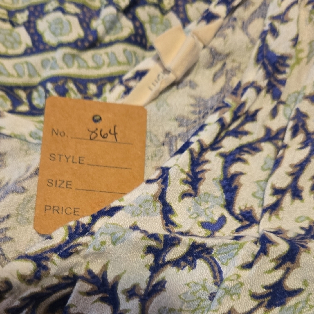 Lucky Brand Blue and White Sleeveless Maxi Dress #864 - Picture 6 of 9